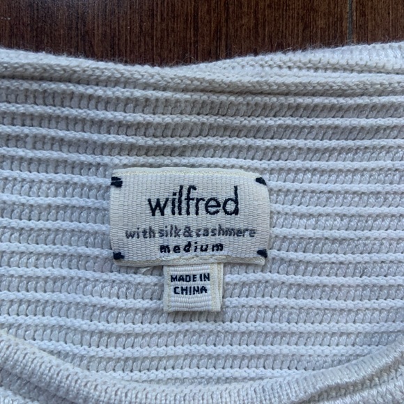 ARITZIA Wilfred cotton/silk/cashmere ribbed sweater - Picture 4 of 5